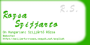 rozsa szijjarto business card